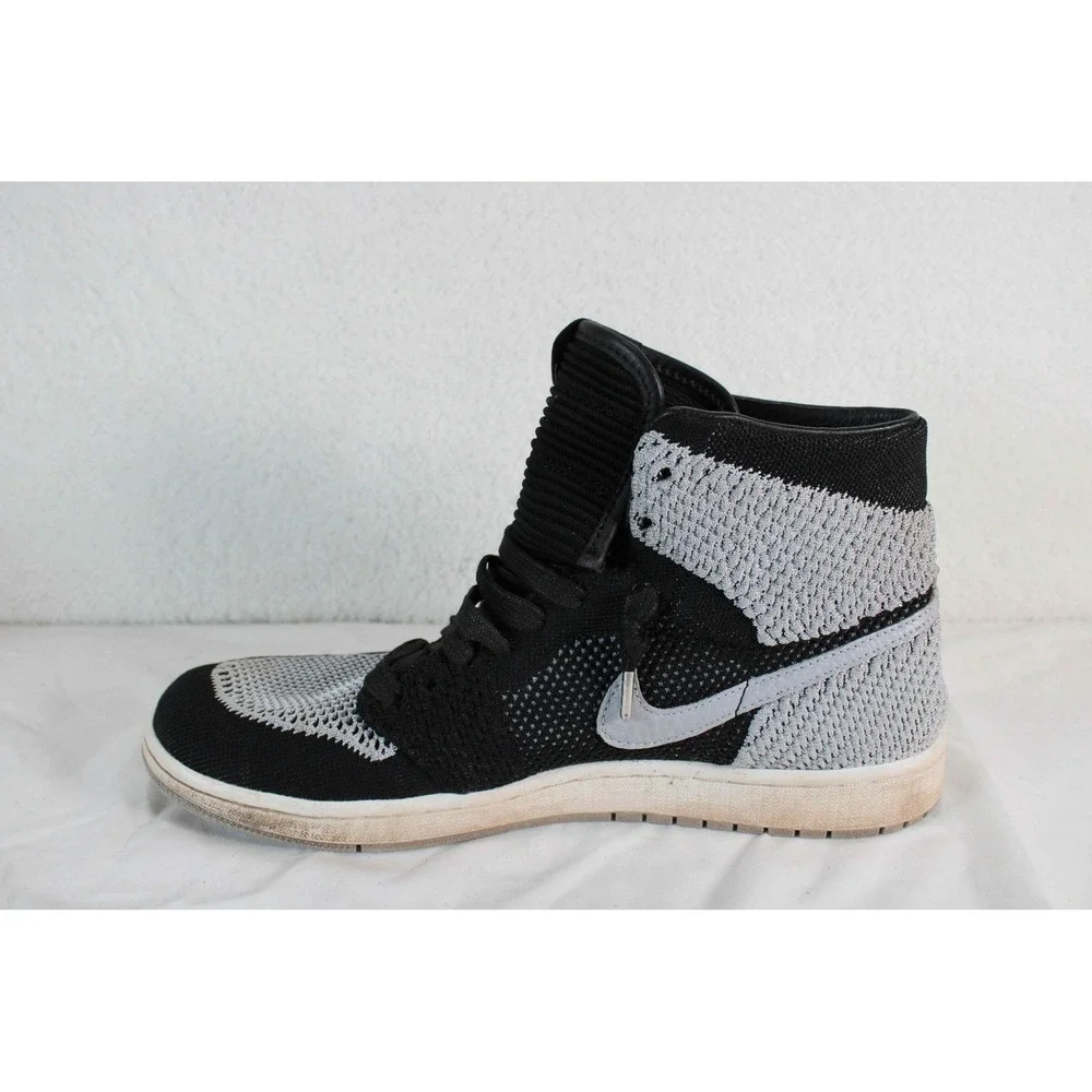 Air Jordan 1 Retro High Flyknit Shadow Black‎ Wolf Grey 919704-003 Mens 10.5